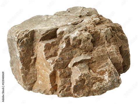 Rock Isolated On White Background Stock Photo Adobe Stock