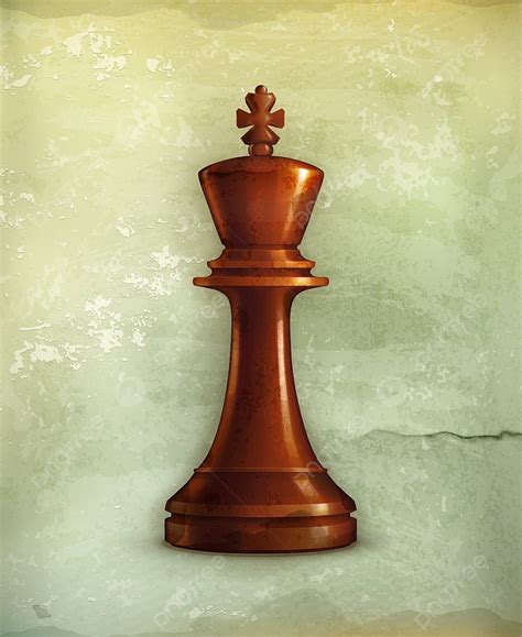 Chess King Vector Hd Images Chess King Antique Brown Illustration