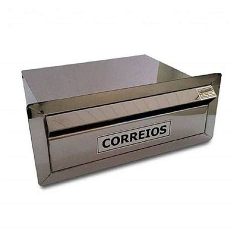 Caixa De Correio Inox Aba De Acabamento Para Muro Inove Inox