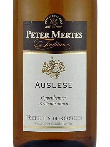 Peter Mertes Tradition Oppenheimer Kr Tenbrunnen Auslese Vivino Us