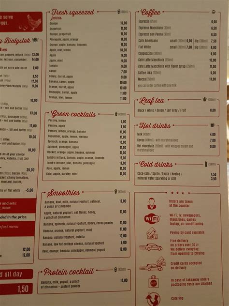 Menu At Bu Ka Z Mas Em Fast Food Bialystok