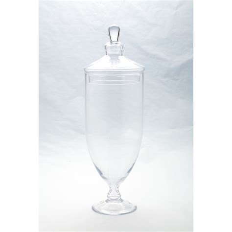 215 Clear Apothecary Glass Jar With Finial Lid Christmas Central