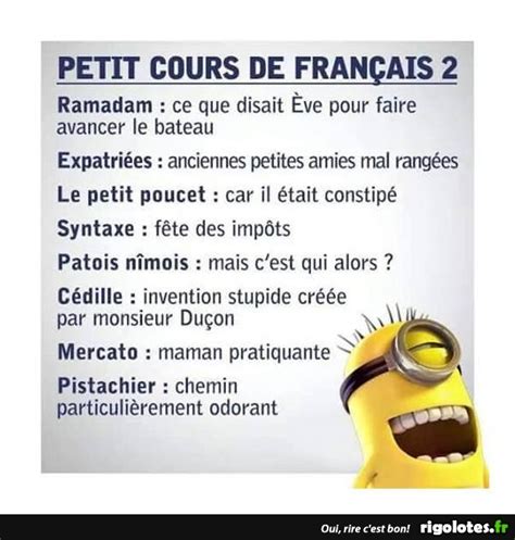 Petit Cours De FranÇais 2 Blagues Et Les Meilleures Images Drôles