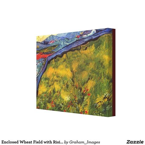 Enclosed Wheat Field With Rising Sun By Von Gogh Canvas Art Prints