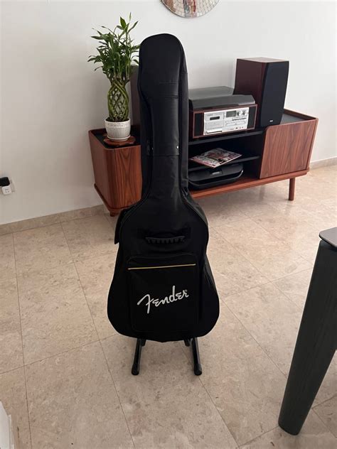 Guitar With Cover And Stand Hobbies And Toys Music And Media Musical Instruments On Carousell