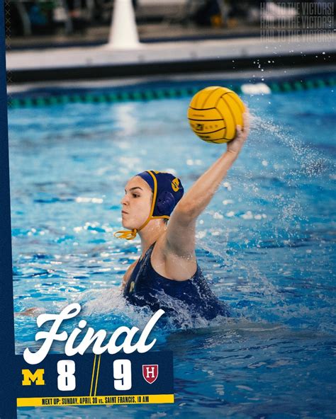 Michigan Water Polo On Twitter Michigan Falls To No Harvard Goblue