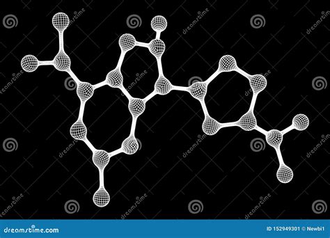 Wireframe Mesh Molecule Connection Structure Stock Vector