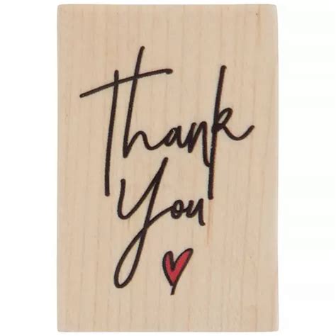 Thank You Heart Rubber Stamp Hobby Lobby 1986827