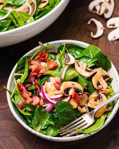 Spinach Salad With Hot Bacon Dressing Sip And Feast