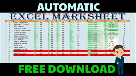 How To Create Mark Sheet In Ms Excel Step By Step Fully Automatic