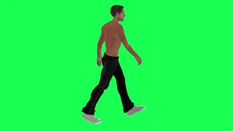 Slim Half Naked Drug Addict Man On Green Stock Video Pond5