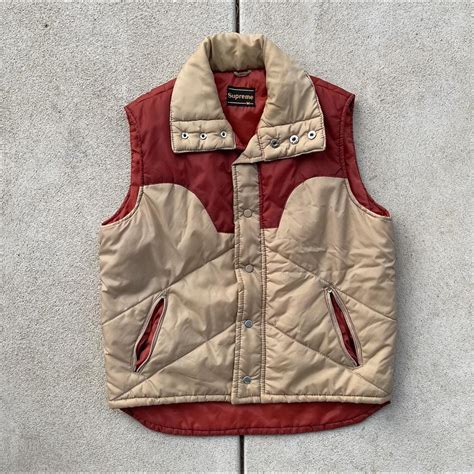 Vintage ‘supreme Western Puffer Vest Vintage Rust Depop