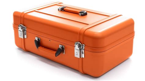 Trunks An Orange Trunk Suitcase On A White Background Backgrounds | JPG ...