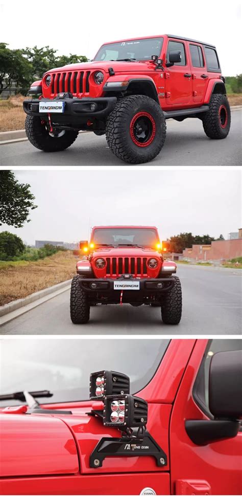 Tengqian Dual Layer A Pillar Light Mounting Brackets For Jeep Wrangler