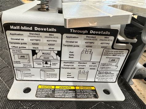 Porter Cable In Deluxe Dovetail Jig Combination Kit New Ebay