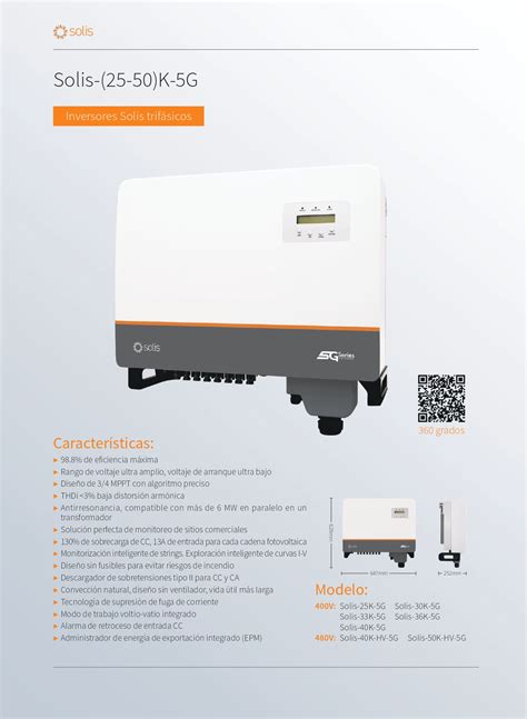 Ahorre Dinero Con El Inversor Solar Solis Kw G Three Phase Triple