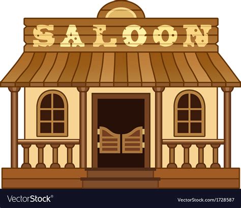 Western Saloon Royalty Free Vector Image - VectorStock