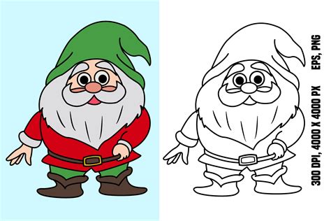 Funny Cartoon Dwarf for Coloring Graphic by YuliDor · Creative Fabrica