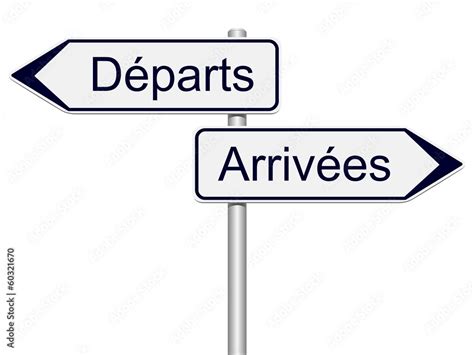 Panneaux directions départs arrivées vector de Stock Adobe Stock