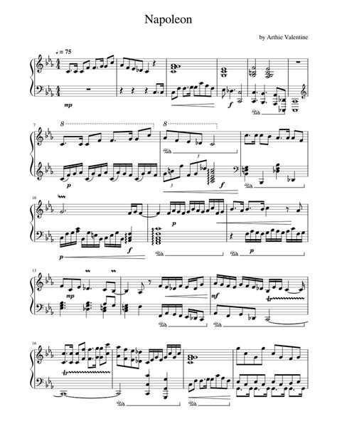 Napoleon Sheet Music For Piano Solo