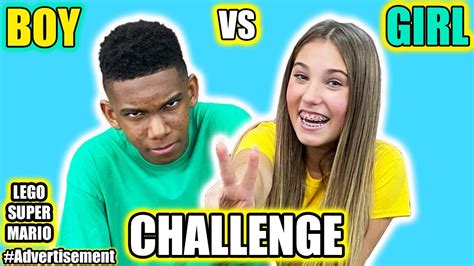 Girl Vs Boy Challenge Vlog Rosie Mcclelland Youtube