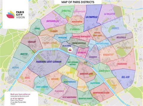 Downloadable map of Paris neighborhoods - PARISCityVISION