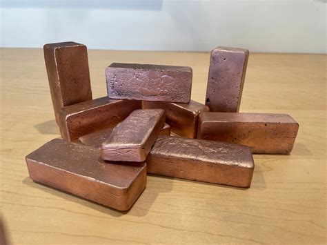 Pounds Copper Bullion Bars Bricks Cu Etsy