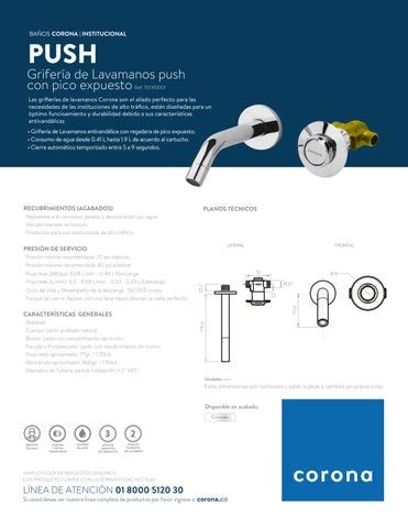 Ficha técnica Grifería Lavamanos by Madecentro Colombia Issuu