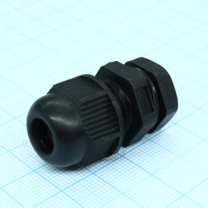 Кабельный ввод MG-12 черный, Кабель ввод, крепление на панель YUEQING ...