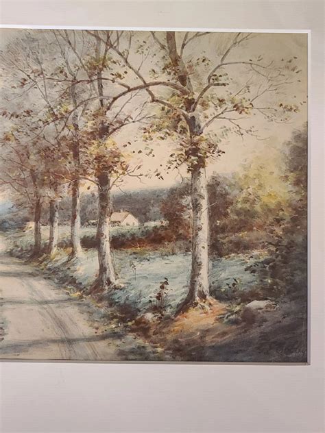 Original George Ernest Colby Watercolor Country Side Road Ebay