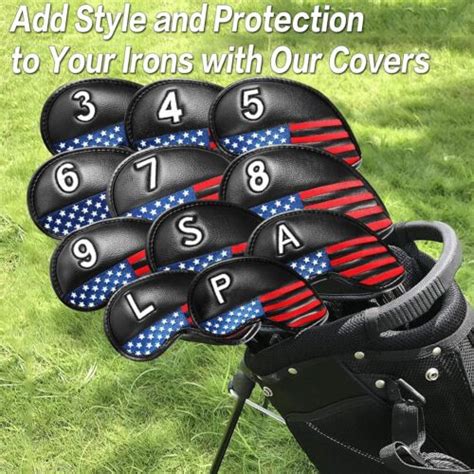 Golf Iron Head Covers Value Pack Set Leather Deluxe Club Headcover