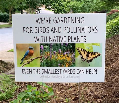 Birds And Pollinator Yard Sign By Pollinatoryards On Etsy