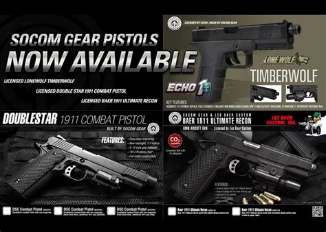 3 Licensed Socom Gear Pistols Available Popular Airsoft Welcome To