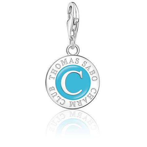 Pendentif Coin Bleu En Argent 925 2098 007 17 Thomas Sabo Ocarat