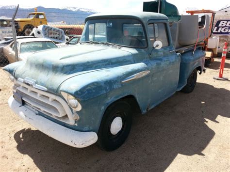 57 Chevy Short 12 Ton Bed Barn Find For Sale In Bishop California