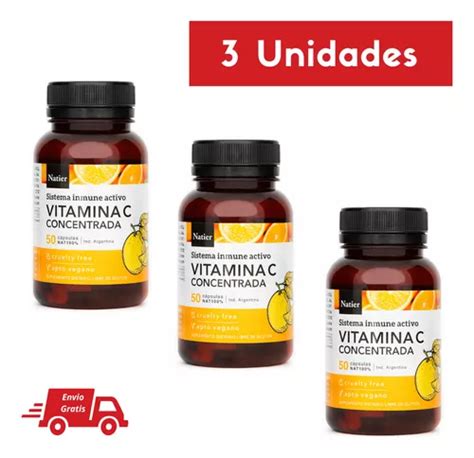 Capsulas De Vitamina C Concentrada X 50 Natier X3 Unidades Envío gratis