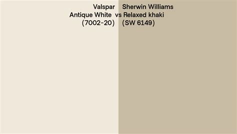 Valspar Antique White 7002 20 Vs Sherwin Williams Relaxed Khaki SW