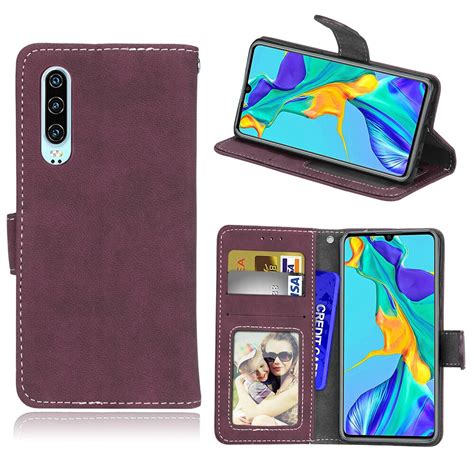 20 Unids Lote Scrub 3 Cartera De Tarjeta Funda De Cuero Para Huawei P10