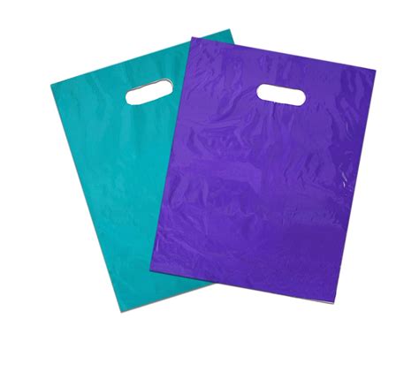 100 12x15 Glossy Purple And Teal Plastic Merchandise Bags W