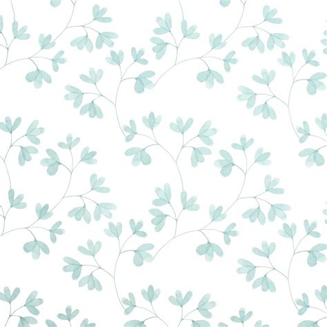 Papel de parede folhas provençais verde água