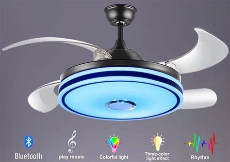 dc ceiling fan with light and remote smart Bluetooth with Remote ...