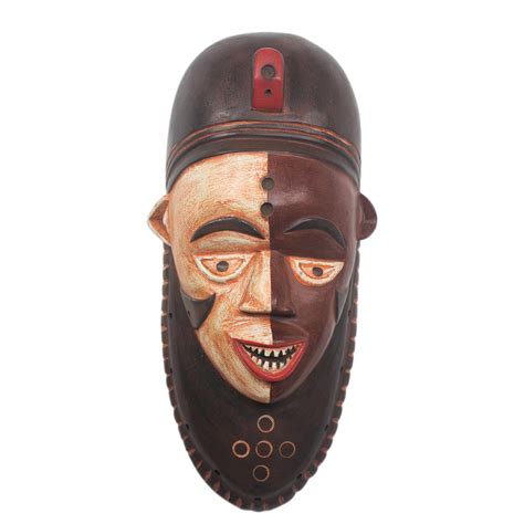 Unicef Market Handmade African Sese Wood Mask Pende I