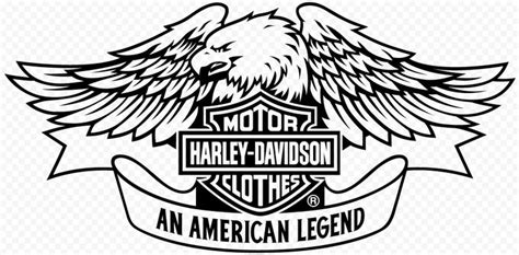 Harley Davidson An American Legend Black Outline Logo Harley Davidson