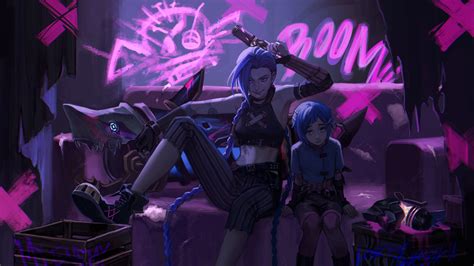 Jinx Arcane Jinx And Powder League Of Legends And 1 More Drawn By