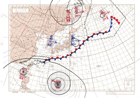 10月5日（月）天気図 墨田区立本所中学校 科学部