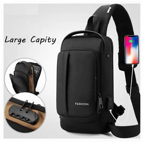 Ripley Bolso Movac Mochila De Pecho Antirrobo Hombre Con Puerto Carga Usb