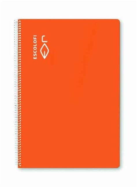 Libreta Espiral Escolofi Folio Hojas Milimetrado X X Naranja