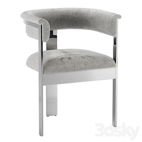 Interlude Home Darcy Hide Chair Nickel Chair D Model