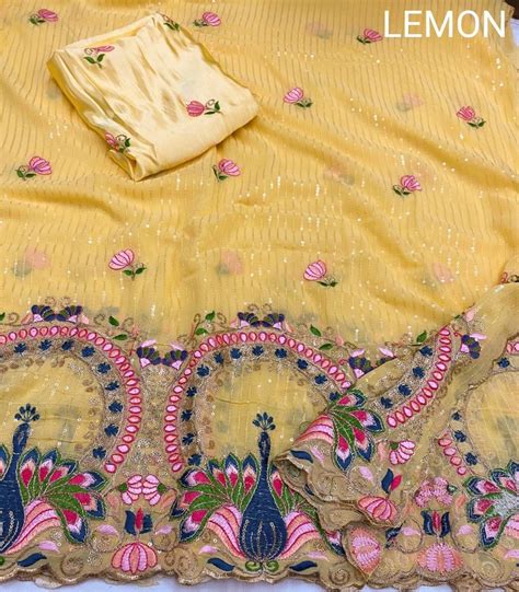 Party Wear Sequence Saree, Size: Free at ₹ 1295/piece in Surat | ID ...
