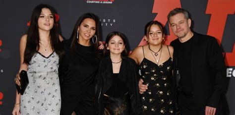 Matt Damon's Daughters Make Rare Appearance At 'Air' Premiere: Photos